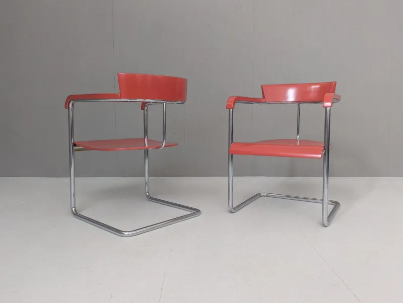 Pamono Functionalist Avant-Garde Seating Set by Jindřich Halabala for Up Závody, 1930s, Set of 3> Garden Seating