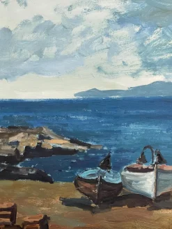 Discount Pamono G. Brambilla, Marina, 20th Century, Oil Painting on Canvas