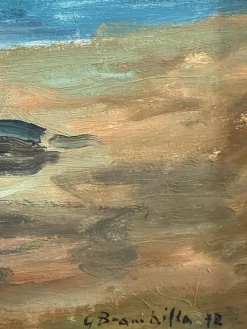 Discount Pamono G. Brambilla, Marina, 20th Century, Oil Painting on Canvas