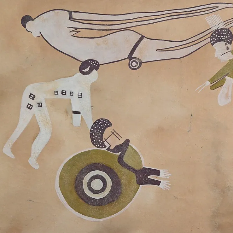 Pamono G. Le Poitevin, Tassili Rock, 1960s, Mixed Media> Abstraction|Painting