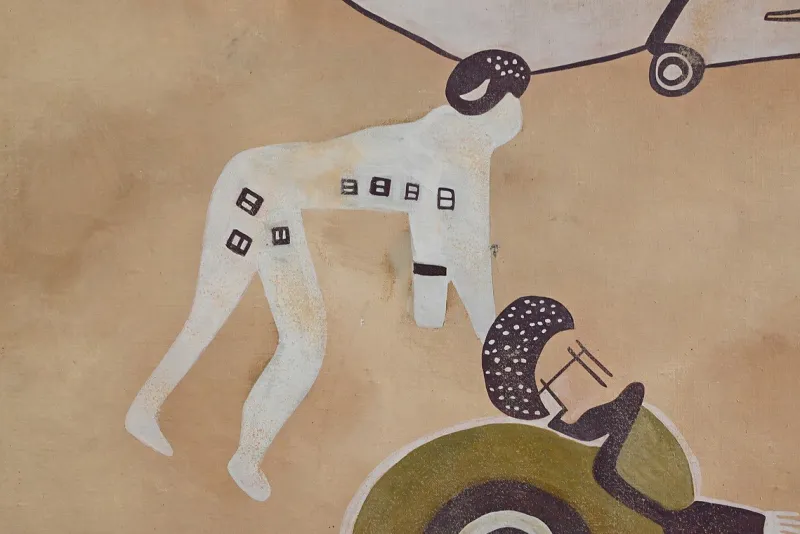 Pamono G. Le Poitevin, Tassili Rock, 1960s, Mixed Media> Abstraction|Painting