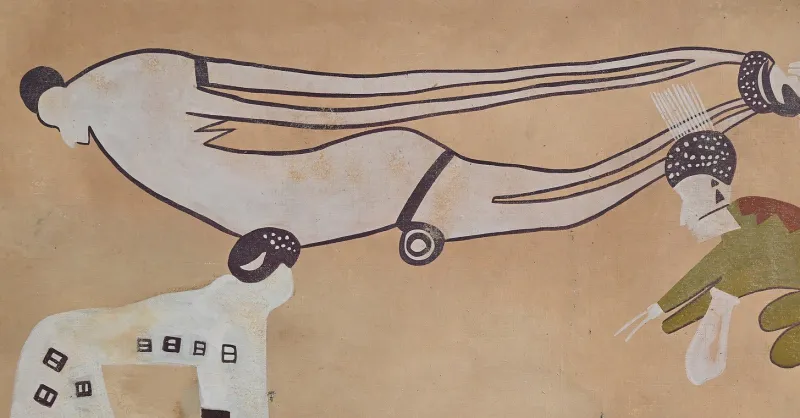Pamono G. Le Poitevin, Tassili Rock, 1960s, Mixed Media> Abstraction|Painting