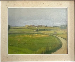 Pamono G. Radicati, Country Landscape, 20th Century, Oil Painting on Panel> Painting