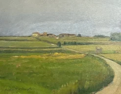 Pamono G. Radicati, Country Landscape, 20th Century, Oil Painting on Panel> Painting
