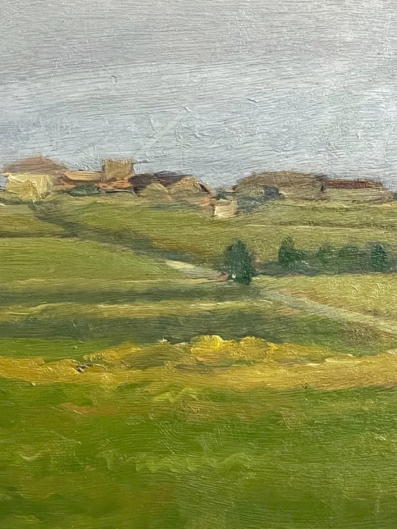 Pamono G. Radicati, Country Landscape, 20th Century, Oil Painting on Panel> Painting