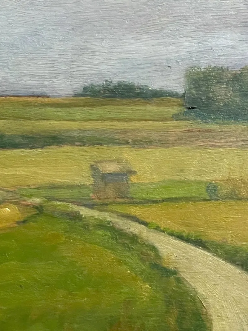Pamono G. Radicati, Country Landscape, 20th Century, Oil Painting on Panel> Painting