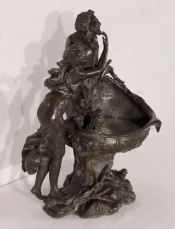 Pamono G. Van De Voorde, La Fontaine, 1900, Pewter> Art Nouveau