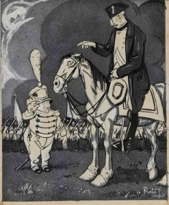 Online Pamono Gabriele Galantara, The General, Mixed Media Drawing, 1909