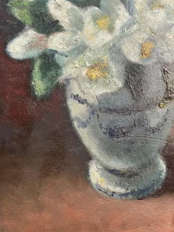 Pamono Galetti, Flowers, 20th Century, Oil Painting on Panel, Framed><noscript><img width=