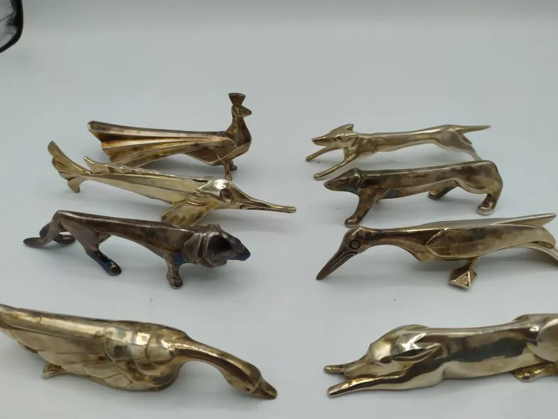 Pamono Gallia Knife Holder Set by Luc Lanel for Christofle, 1930s> Dinnerware Accessories