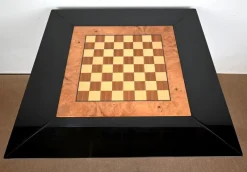 Pamono Game Table, Chessboard and Chairs by Paul Michel, 1970s, Set of 3><noscript><img width=
