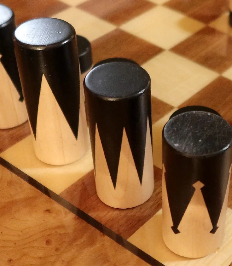 Pamono Game Table, Chessboard and Chairs by Paul Michel, 1970s, Set of 3> Game Tables