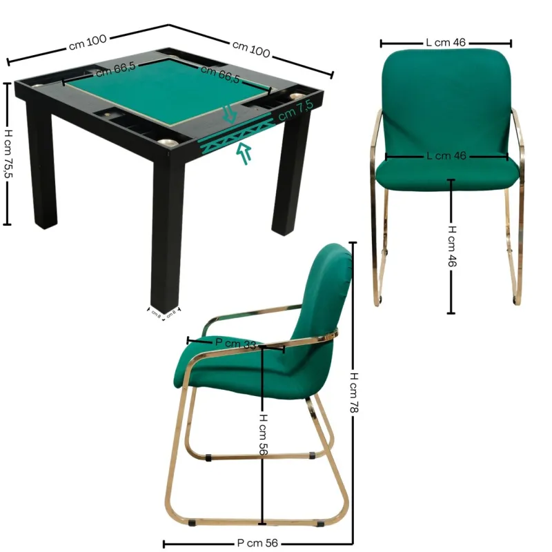 Pamono Game Table Set, 1970s, Set of 5> Game Tables
