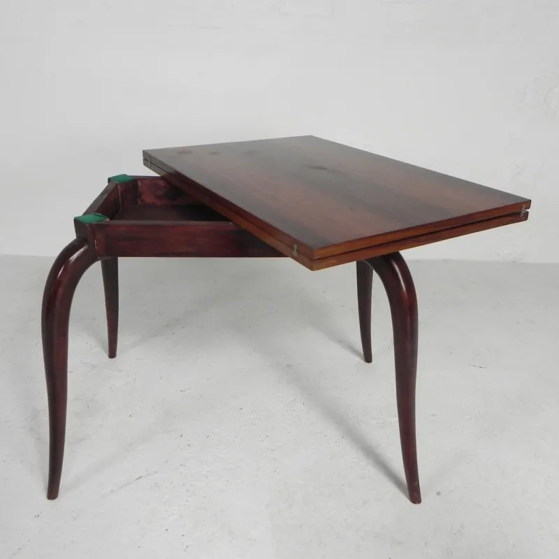Pamono Gaming Table with Folding and Rotating Top, 1950s> Game Tables