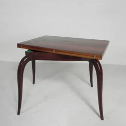Pamono Gaming Table with Folding and Rotating Top, 1950s><noscript><img width=