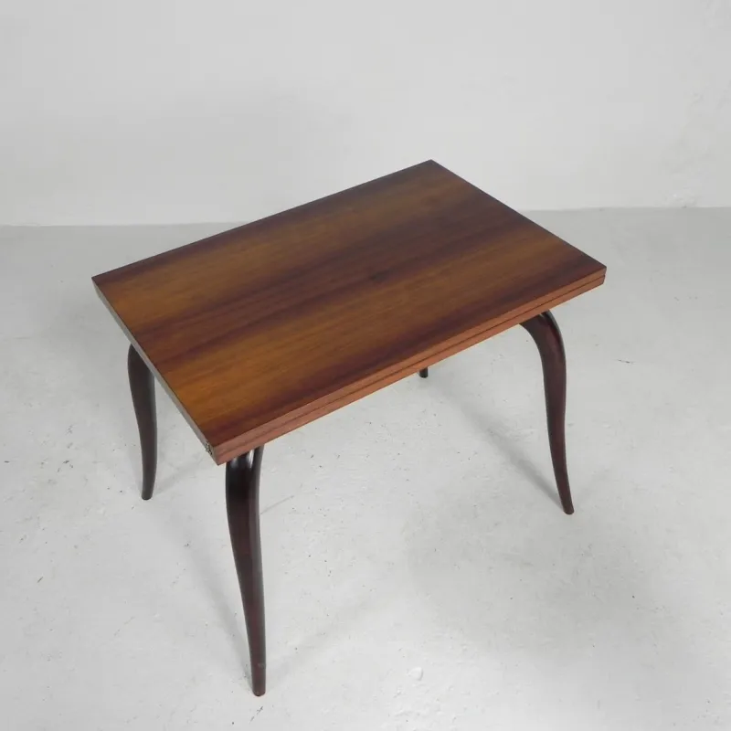 Pamono Gaming Table with Folding and Rotating Top, 1950s> Game Tables