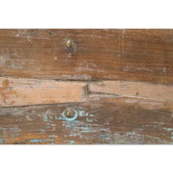 Outlet Pamono Garden Bench in Iron and Weathered Wood