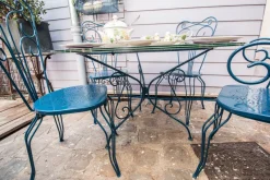 Sale Pamono Garden Chairs & Table Set from Fermob, 1950s, Set of 5