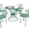 Discount Pamono Garden Chairs and Table, 1960s, Set of 5