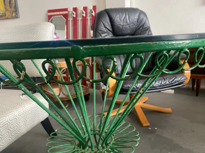 Discount Pamono Garden Chairs and Table, 1960s, Set of 5