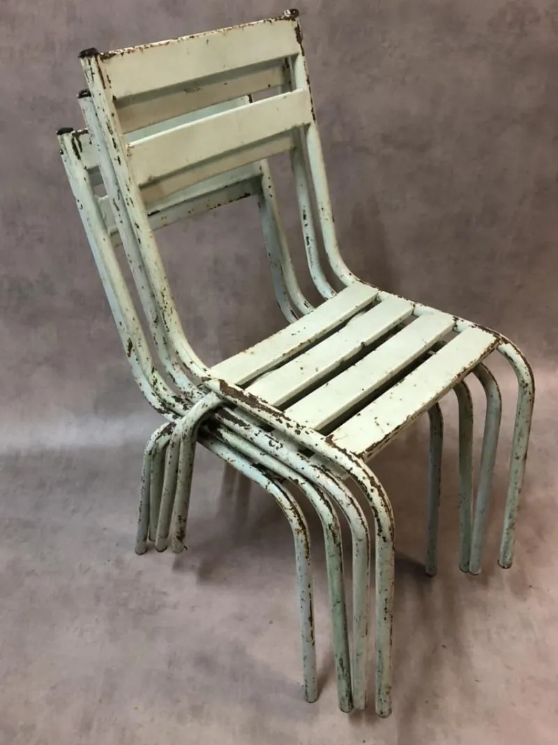 Pamono Garden Chairs from Art-Prog, 1950s, Set of 4> Garden Seating