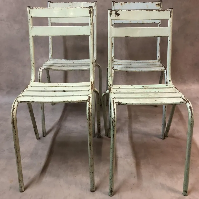 Pamono Garden Chairs from Art-Prog, 1950s, Set of 4> Garden Seating