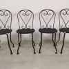 Pamono Garden Chairs in Black Iron, 1890s, Set of 4> Garden Seating