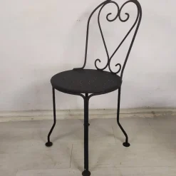 Pamono Garden Chairs in Black Iron, 1890s, Set of 4><noscript><img width=