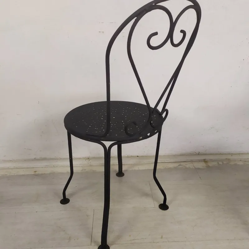 Pamono Garden Chairs in Black Iron, 1890s, Set of 4> Garden Seating