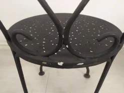 Pamono Garden Chairs in Black Iron, 1890s, Set of 4><noscript><img width=