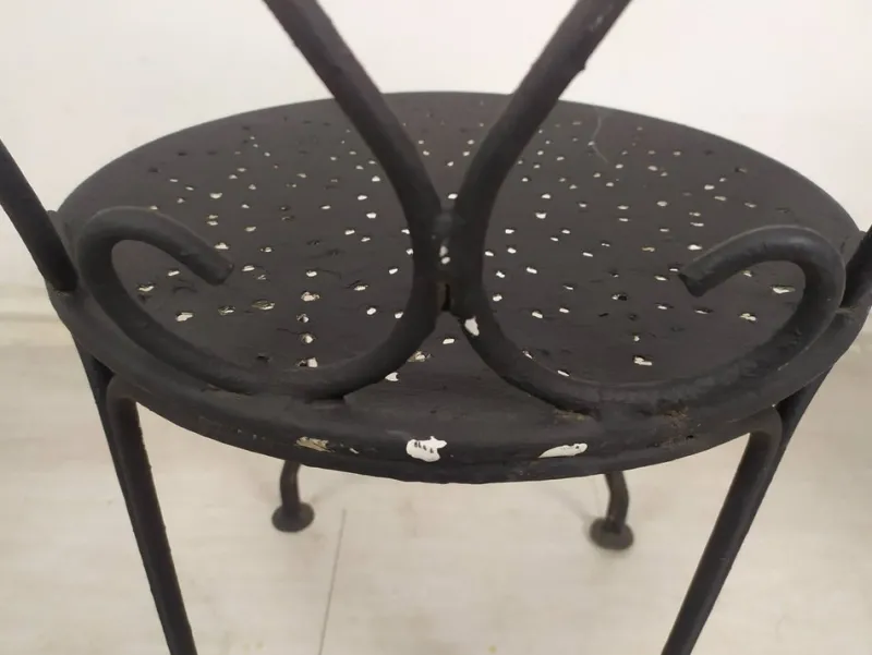 Pamono Garden Chairs in Black Iron, 1890s, Set of 4> Garden Seating