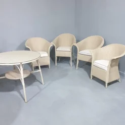 Sale Pamono Garden Conservatory Table and Chairs by Lloyd Loom, Set of 5