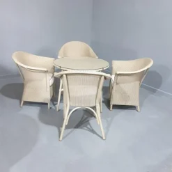 Sale Pamono Garden Conservatory Table and Chairs by Lloyd Loom, Set of 5