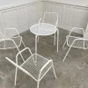 Pamono Garden Furniture in White Metal, 1970, Set of 5> Garden Seating