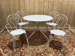 Clearance Pamono Garden Furniture in Wrought Iron, Set of 5