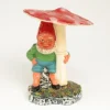 Discount Pamono Garden Gnome and Toadstool in Clay, GDR, 1950s