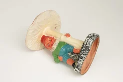 Discount Pamono Garden Gnome and Toadstool in Clay, GDR, 1950s