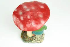 Discount Pamono Garden Gnome and Toadstool in Clay, GDR, 1950s