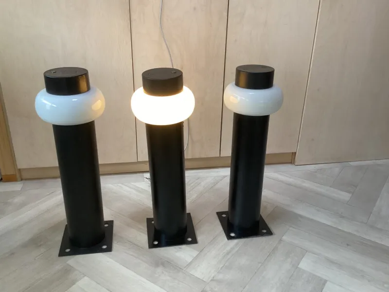 Pamono Garden Lamps from Raak Amsterdam, 1970s, Set of 3> Garden Lighting