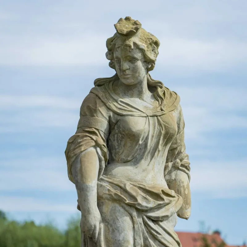 Pamono Garden Sculpture of Goddess Hera with Peacock, 1800s> Garden Accessories