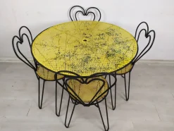 Pamono Garden Set by Mathieu Matégot, 1950s, Set of 5> Garden Tables