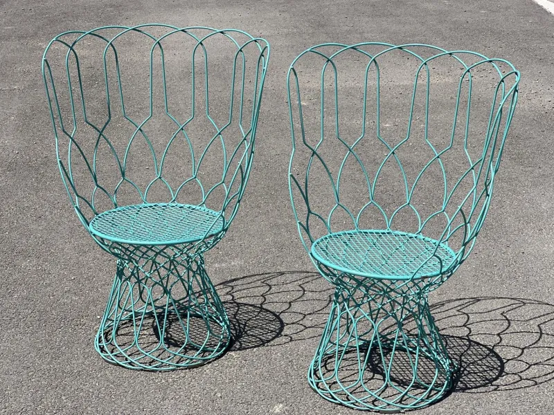 Pamono Garden Set Re-Trouvé Series in Twisted Steel by Patricia Urquiola for Emu, Set of 6> Garden Seating