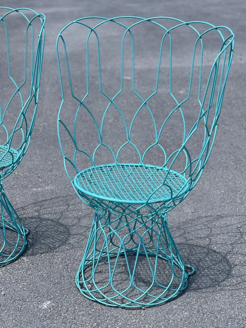 Pamono Garden Set Re-Trouvé Series in Twisted Steel by Patricia Urquiola for Emu, Set of 6> Garden Seating