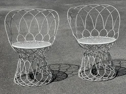 Pamono Garden Set Re-Trouvé Series in Twisted Steel by Patricia Urquiola for Emu, Set of 6><noscript><img width=