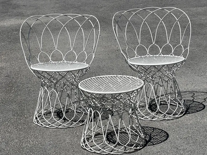Pamono Garden Set Re-Trouvé Series in Twisted Steel by Patricia Urquiola for Emu, Set of 6> Garden Seating