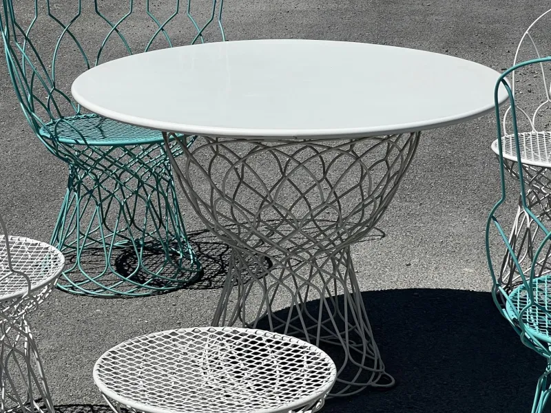 Pamono Garden Set Re-Trouvé Series in Twisted Steel by Patricia Urquiola for Emu, Set of 6> Garden Seating