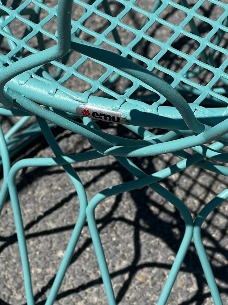 Pamono Garden Set Re-Trouvé Series in Twisted Steel by Patricia Urquiola for Emu, Set of 6> Garden Seating