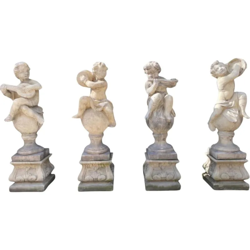 Discount Pamono Garden Stone Sculpture Cherubs, 1950s, Set of 4