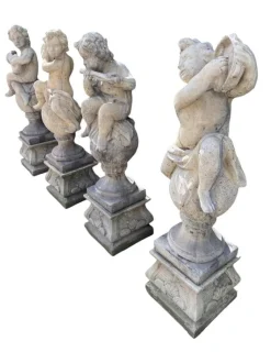 Discount Pamono Garden Stone Sculpture Cherubs, 1950s, Set of 4