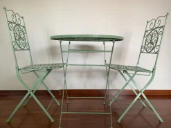 Hot Pamono Garden Table with Chairs, 1930s, Set of 3